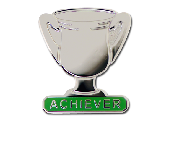 Achiever Trophies - Silver Trophy Badge