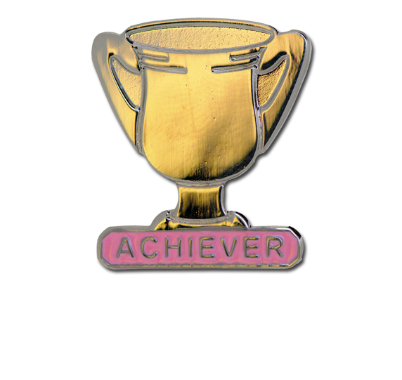 Achiever Trophies - Silver Trophy Badge