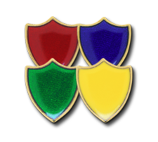 Small Enamelled Shield Badges