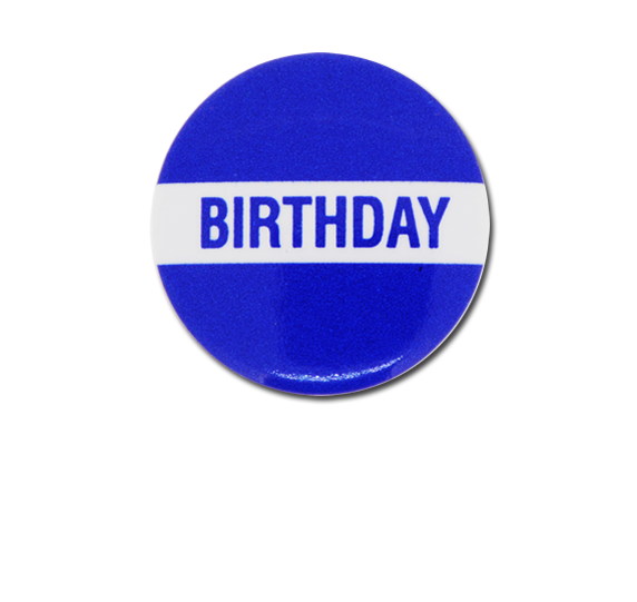 Birthday Plastic Button Badge