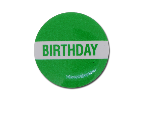 Birthday Plastic Button Badge