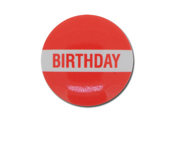 Birthday Plastic Button Badge