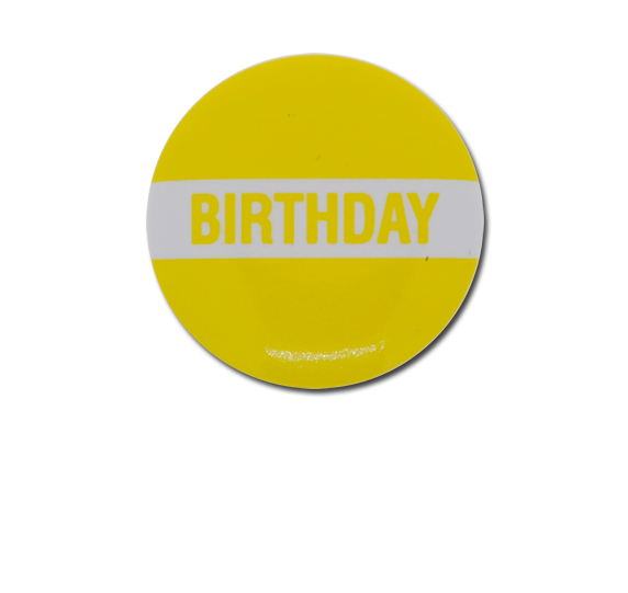 Birthday Plastic Button Badge