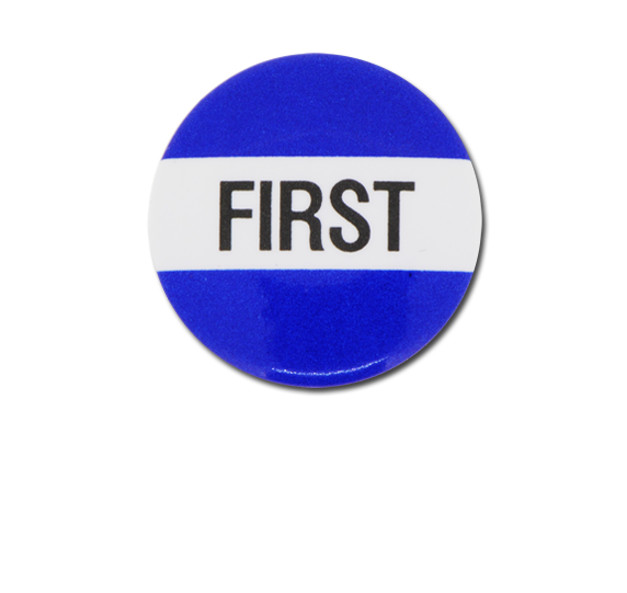 First Plastic Button Badge