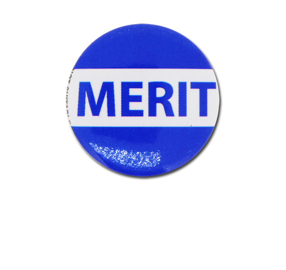 Merit Plastic Button Badge