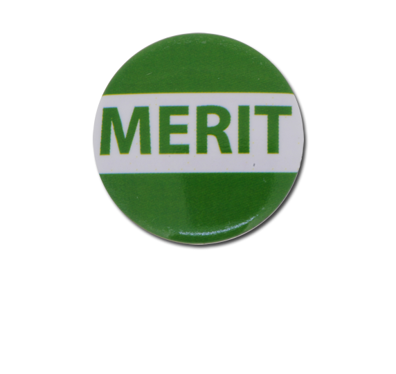 Merit Plastic Button Badge