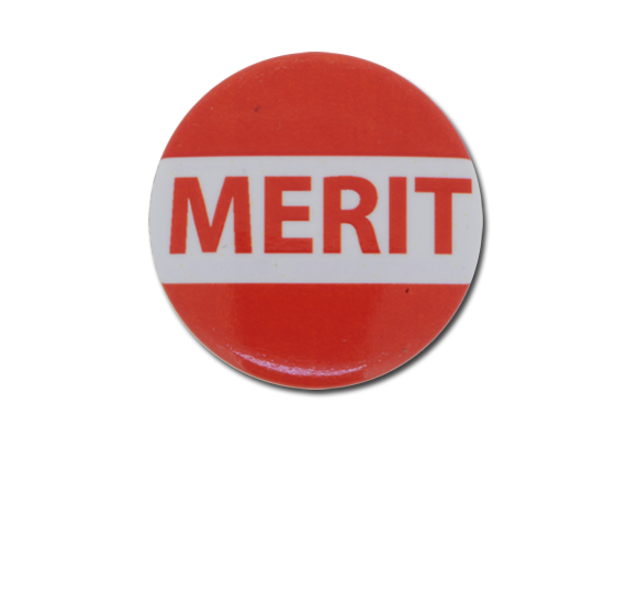 Merit Plastic Button Badge