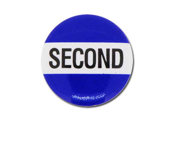 Second Plastic Button Badge