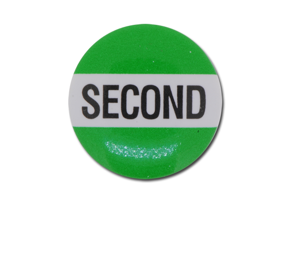 Second Plastic Button Badge