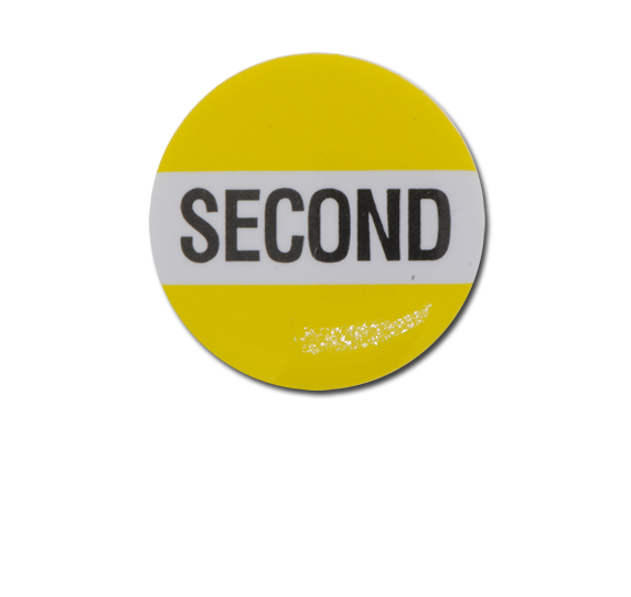 Second Plastic Button Badge