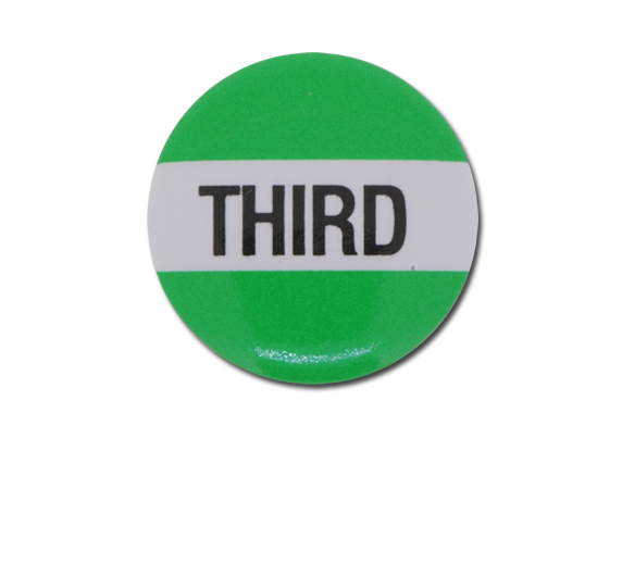 Third Plastic Button Badge