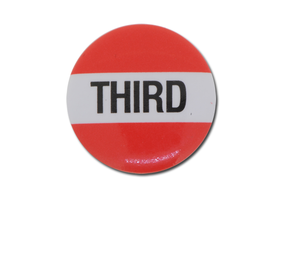 Third Plastic Button Badge