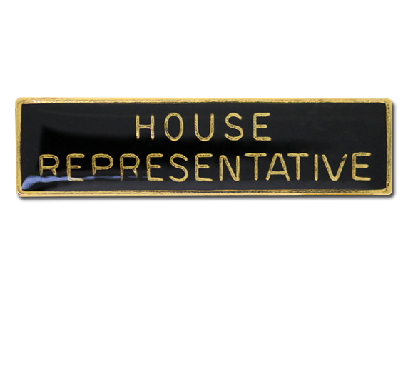 House Representative Squared Edge Bar Badge