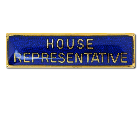 House Representative Squared Edge Bar Badge