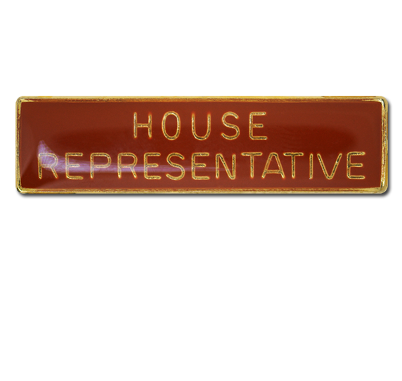 House Representative Squared Edge Bar Badge