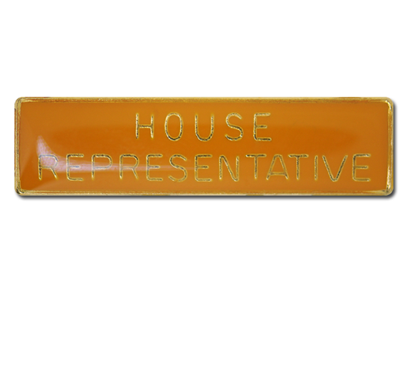 House Representative Squared Edge Bar Badge