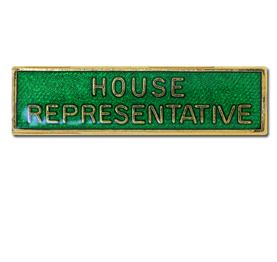 House Representative Squared Edge Bar Badge