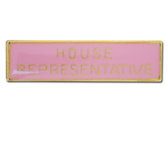 House Representative Squared Edge Bar Badge