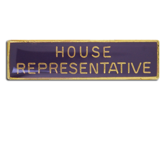 House Representative Squared Edge Bar Badge