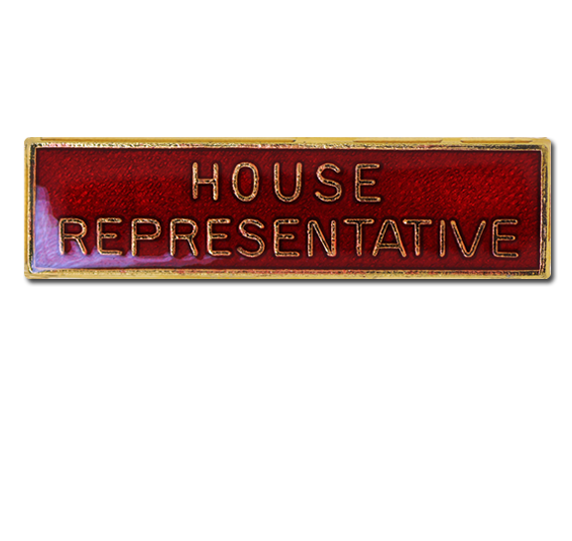 House Representative Squared Edge Bar Badge