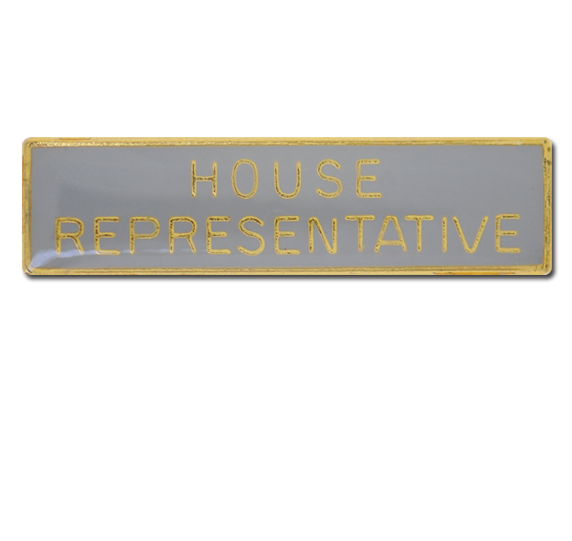 House Representative Squared Edge Bar Badge