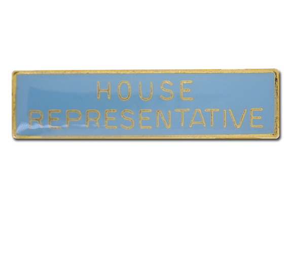 House Representative Squared Edge Bar Badge