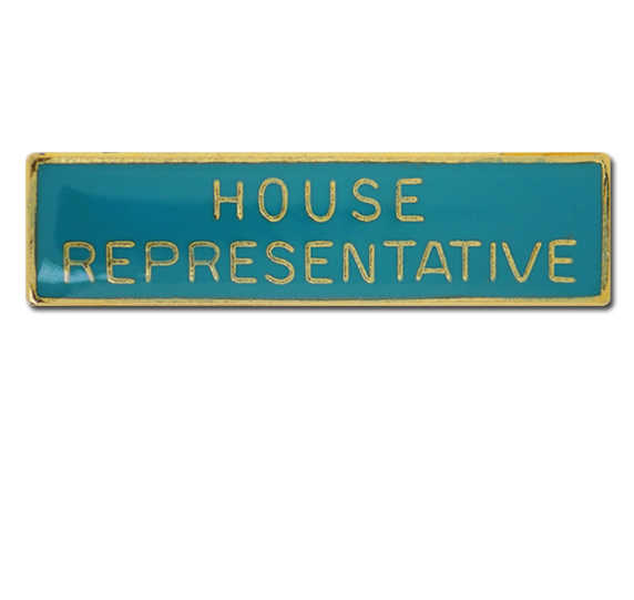 House Representative Squared Edge Bar Badge