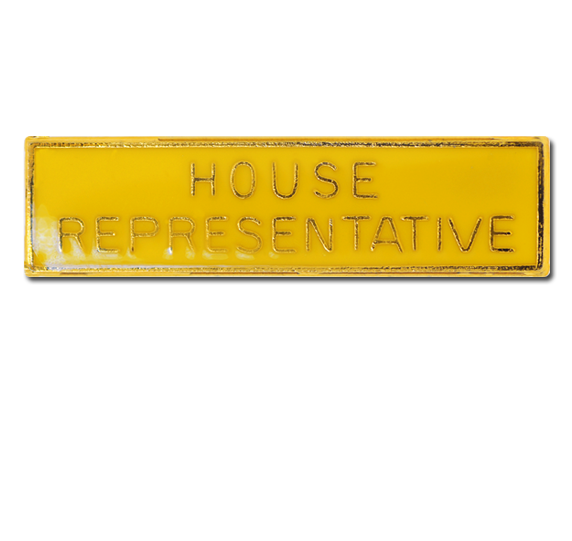 House Representative Squared Edge Bar Badge