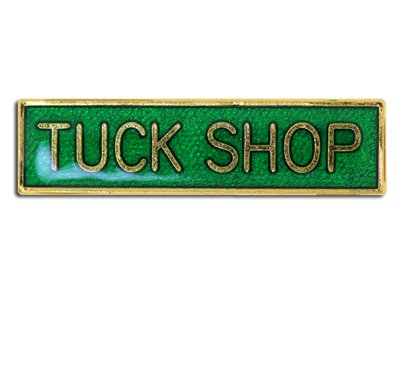 Tuck Shop Squared Edge Bar Badge