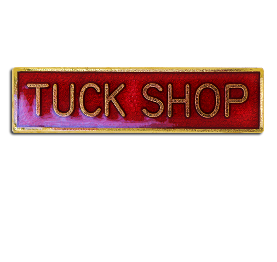 Tuck Shop Squared Edge Bar Badge