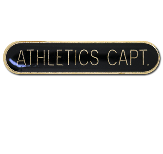 Athletics Captain Rounded Edge Bar Badge