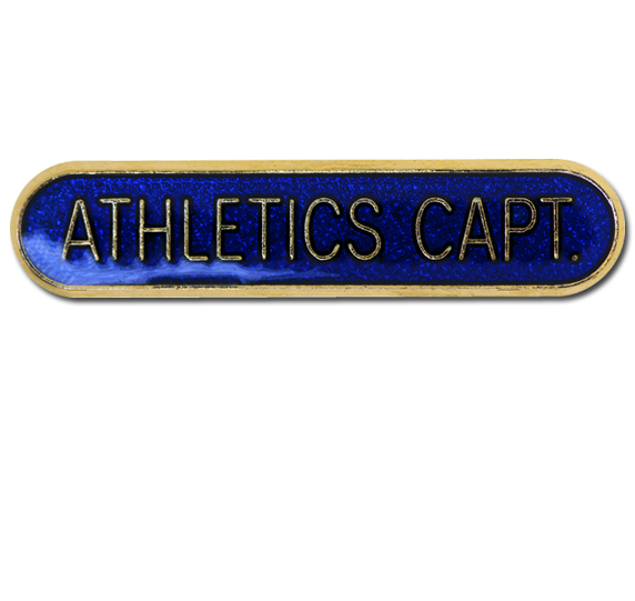 Athletics Captain Rounded Edge Bar Badge