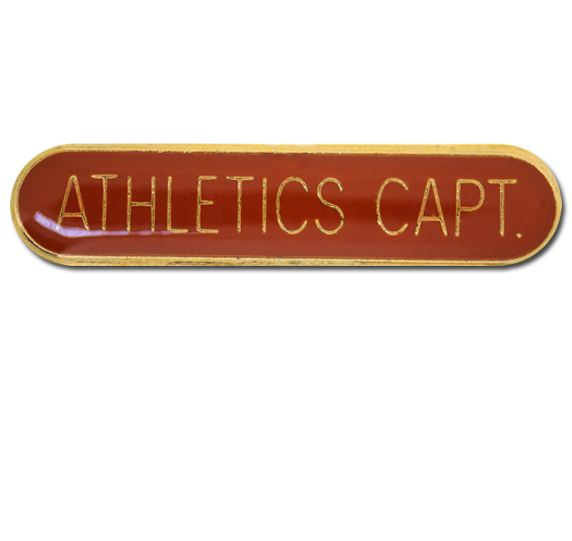 Athletics Captain Rounded Edge Bar Badge