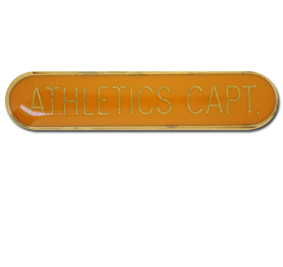 Athletics Captain Rounded Edge Bar Badge