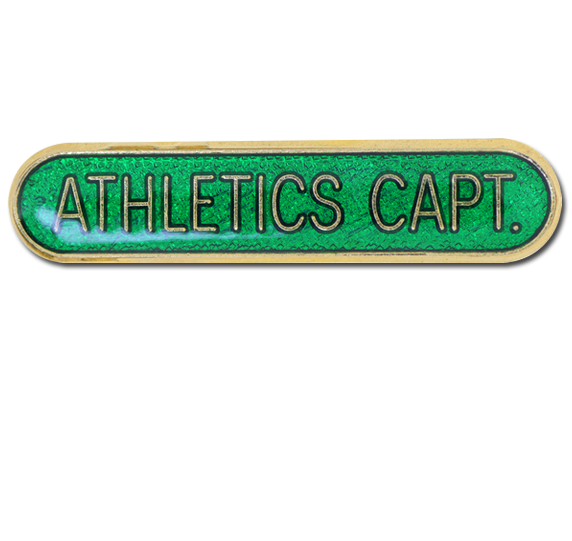 Athletics Captain Rounded Edge Bar Badge