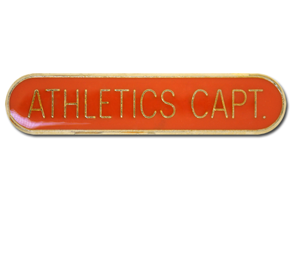 Athletics Captain Rounded Edge Bar Badge