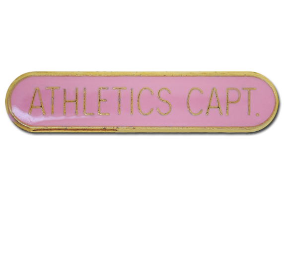 Athletics Captain Rounded Edge Bar Badge