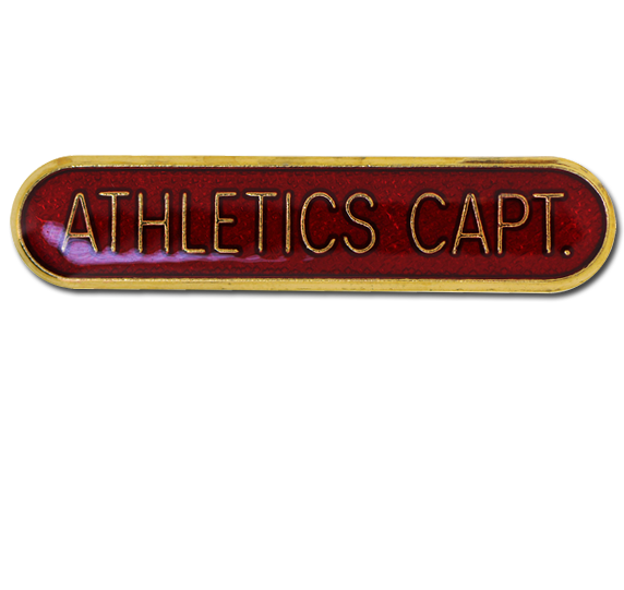 Athletics Captain Rounded Edge Bar Badge