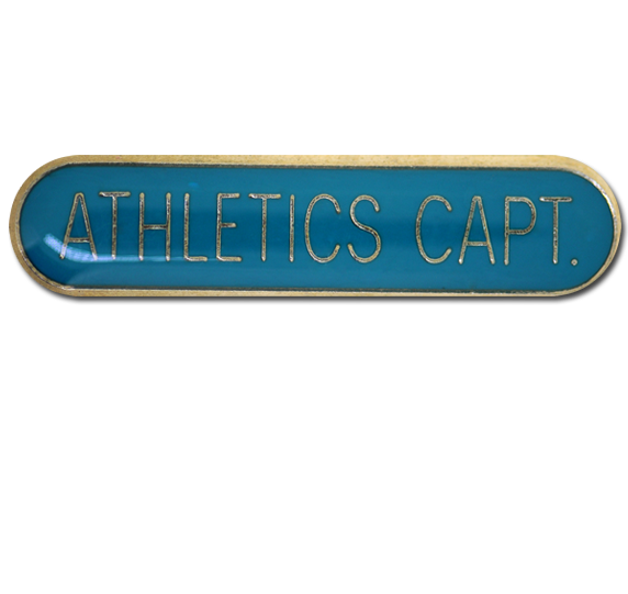 Athletics Captain Rounded Edge Bar Badge