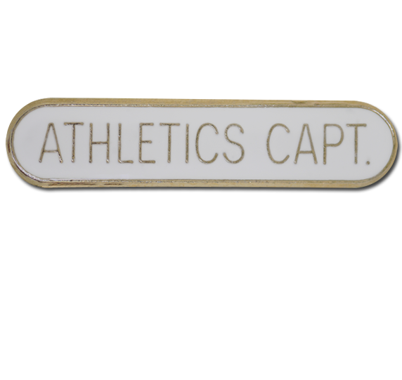 Athletics Captain Rounded Edge Bar Badge