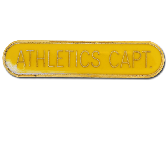 Athletics Captain Rounded Edge Bar Badge