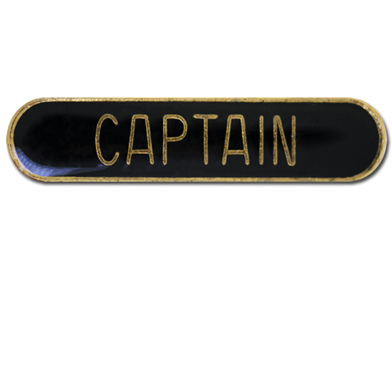 Captain Rounded Edge Bar Badge