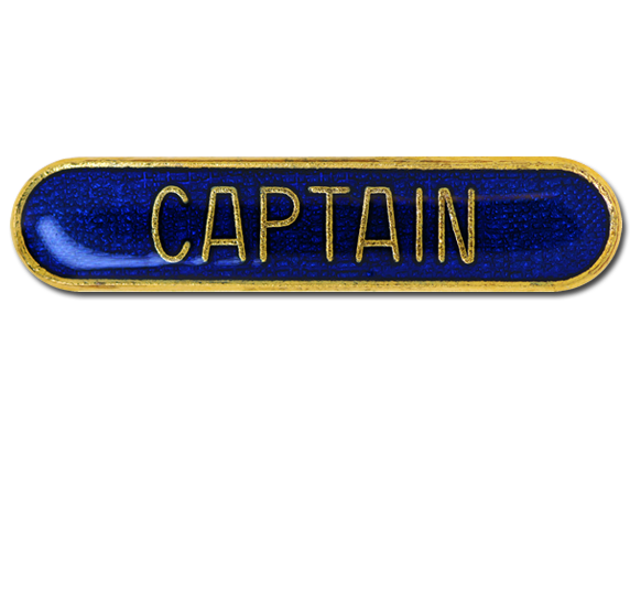 Captain Rounded Edge Bar Badge