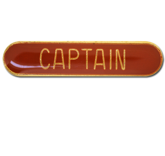 Captain Rounded Edge Bar Badge