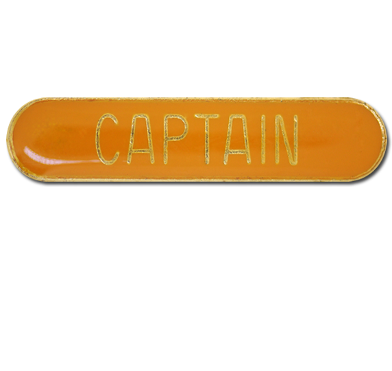 Captain Rounded Edge Bar Badge