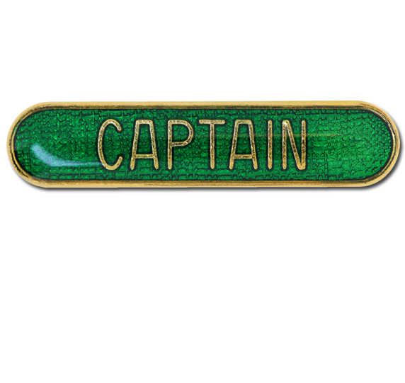 Captain Rounded Edge Bar Badge