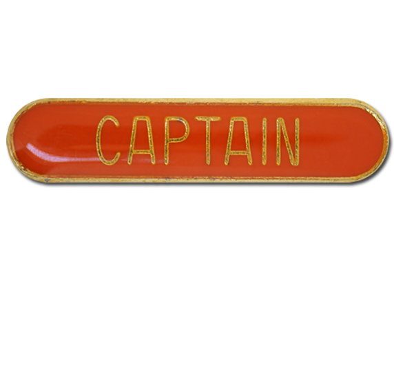 Captain Rounded Edge Bar Badge