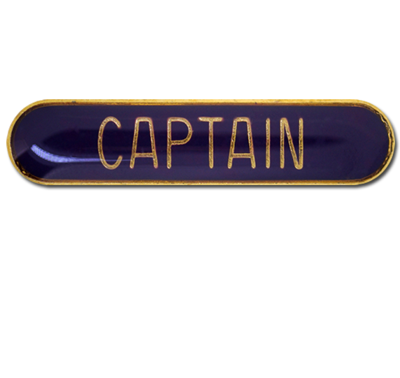 Captain Rounded Edge Bar Badge