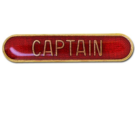 Captain Rounded Edge Bar Badge