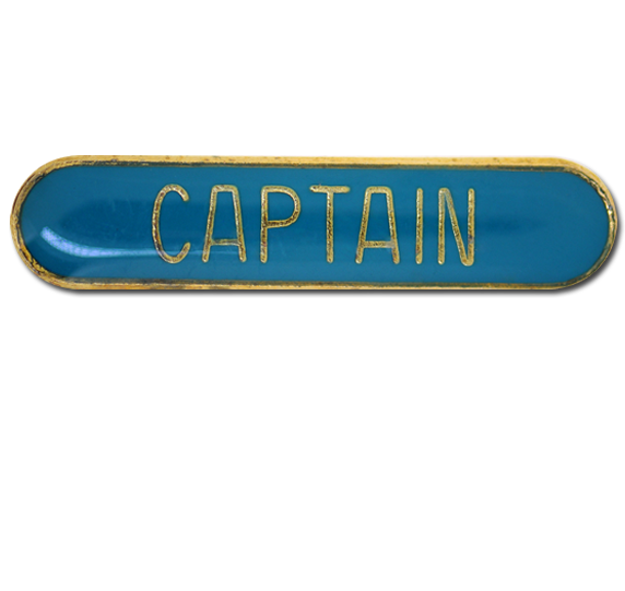 Captain Rounded Edge Bar Badge